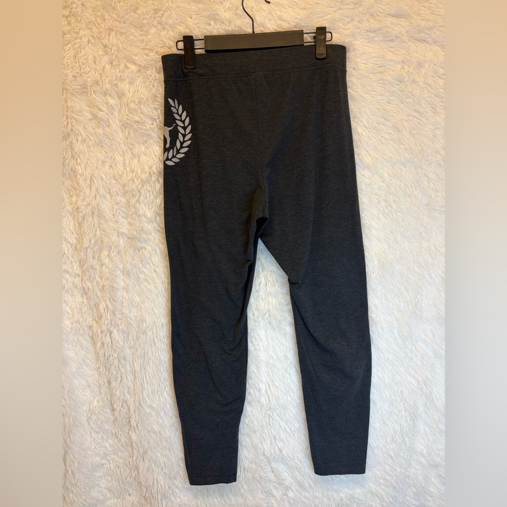PINK Victoria's Secret Glitter Dog Charcoal Leggings | Size Large ✨🩶🐶 - Picture 15 of 17